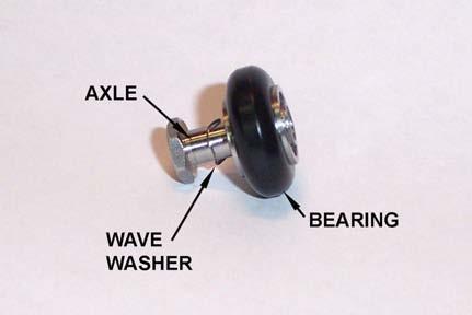 45 10. Take notice of the Bearing Assembly. There is a small wave washer between the head of the axle and the bearing. Be careful not lose or damage this washer.