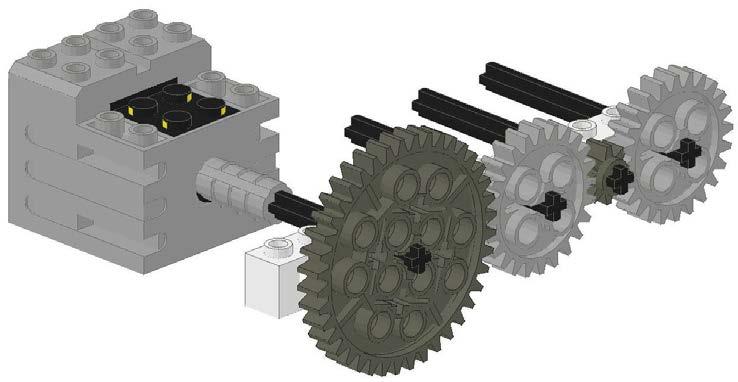 Rule 2 - Long Gear Trains For many gears on different axles, driver is one connected to applied force, follower is the last one in the gear
