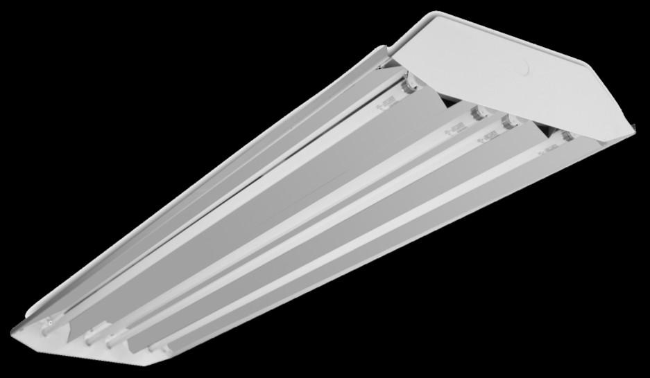 Factory Installed Option J Benefits of fluorescent high-bay luminaries include: APPLICATIONS Warehouse Manufacturing facility Retail Store Gymnasium Cafeteria Auditorium LOWEST ENERGY Only 102 Watts!