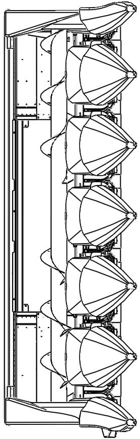 OPERATION AND FUNCTION 2. OPERATION AND FUNCTION The MacDon corn head can be mounted on most combines. Corn ears are detached from the corn stalks as is shown on the illustration below.