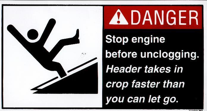 SAFETY SAFETY DECALS Carefully read Operator s Manual before operating the machine. When operating, always observe safety instructions.