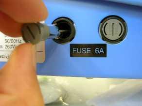 Exchange of fuse 4-2 <Check> Make sure that power switch is off before this work. <Note> 4.