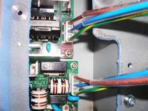 Remove the switching power supply cable. (2 places) to remove Drive A Circuit Board Unit ] 2.