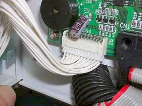 1: Pull stopper on CN7(ATA/LCD board) 2: Pull out the LCD-S cable.