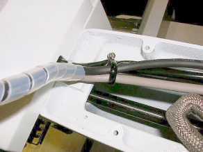 Fix needle sensor cable near needle bar change portion