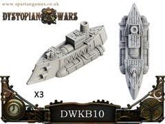 code DWKB10 Kingdom of Britannia Orion class Destroyer (3) Britannia Destroyers are, like all ships of this class in Dystopian Wars, Pack Hunters.