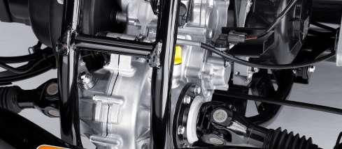 CAPABLE DRIVETRAIN A responsive automatic Continuously Variable Transmission (CVT) puts the power