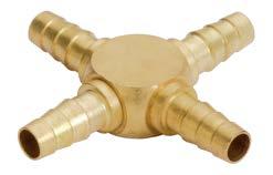 Spigots for PU compressed-air tubes Brass, aluminum back anodized 167 Cross spigot - Tube connection removable - Material brass - Temperature range -4 to 140 F (-20 to +60 C) - Working pressure range