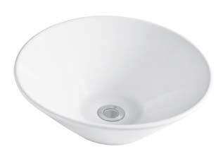 485mm Plug and waste sold separately 7 Solus Vessel Basin White Vitreous