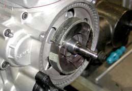 41 - INSTALL STARTER RING WITH CLUTCH BODY ON CRANKSHAFT (see Fig.