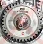 3 4 5 6 3- INSTALL GEAR ON CRANKSHAFT SO THAT THE A LETTER CAN BE READ ON THE SURFACE AND ALIGN THE