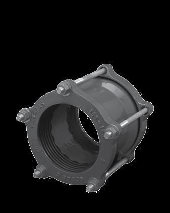 1728 / 1726 CAST DUCTILE IRON COUPLING MULTI-FIT APPLICATIONS: ROBAR 1728 / 1726 couplings are used to make a non-restrained connection between two pipes of the same nominal size but with same or