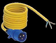 Equipment connection cables LEUCHTFLEX / EXTREMFLEX PUR PROFLEXX H07 Vulcanised contour plug on 2-wire cable Vulcanised protective contact plug on 3-wire cable Free end stripped, uninsulated and