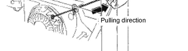 5. Do not go on operate the start handle if you feel it tough. Then pull it in the indicated direction.