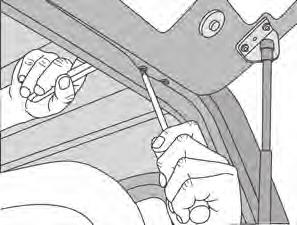 1/4" inside of rain gutter Tailgate Guard Check Alignment Install Wiring Harness Locate the Wiring Harness in the parts kit.