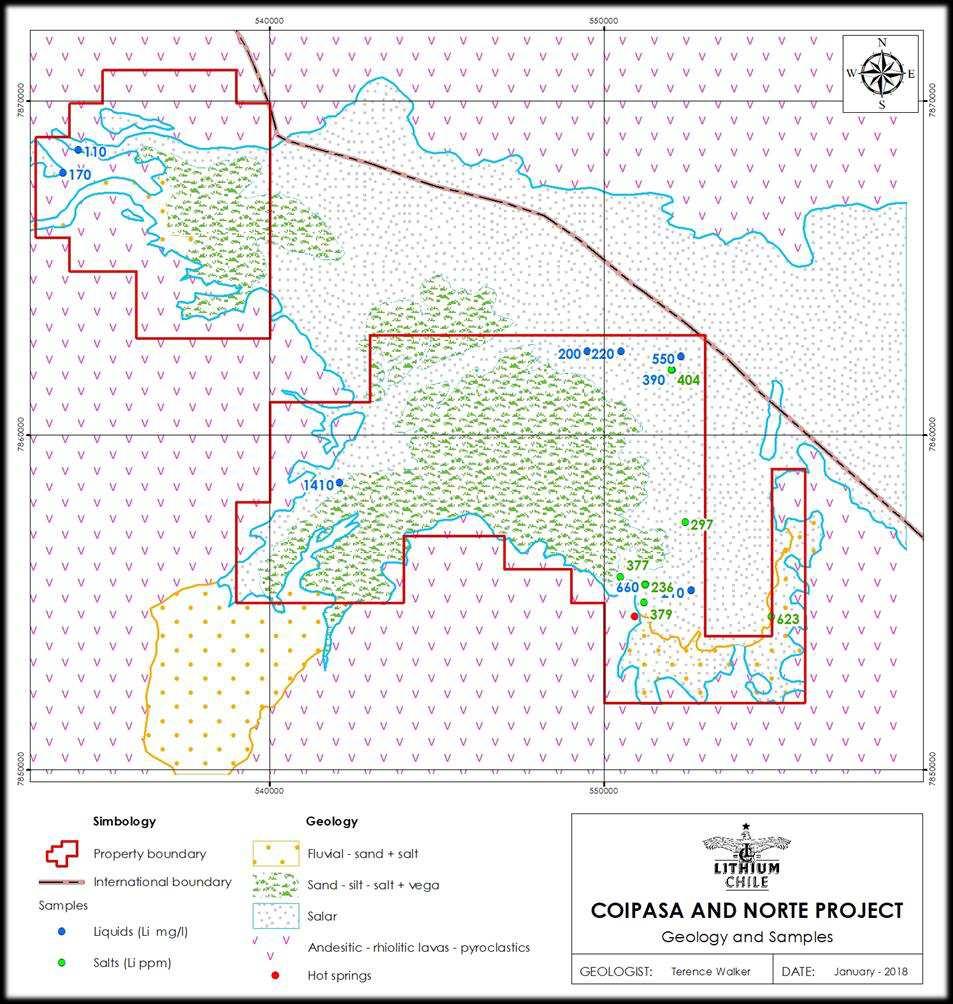 Coipasa: Map & Surface Sample Assays Comprehensive