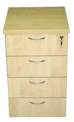 700H x 465D 2 standard drawers / 1 suspension drawer Lockable