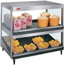 Glo-Ray Merchandising Warmers Designed with both a slanted and horizontal shelf, Glo-Ray Merchandising Warmers offer the convenience of customer self-serve with the efficiency of preparing product in