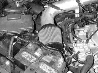 h. Ensure that the air filter is not touching any part of the vehicle. Position the inlet pipe for best fitment.