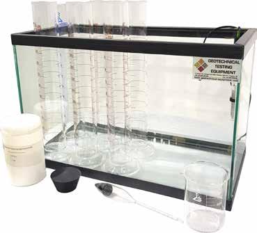 ) 25 kg 600x300x380 mm The Sedimentation Hydrometer test set is used to determine particle size distribution in soil from the coarse sand size down to the smallest fractions.