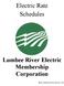 Electric Rate Schedules. Lumbee River Electric Membership Corporation