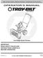 Safety Assembly Operation Adjustments Maintenance Troubleshooting Parts Lists Warranty. Two-Stage Snow Thrower