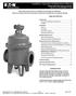 Installation, Operation & Maintenance Manual Model 2596 Self-Cleaning Strainer Cast 10 to 16 and Fabricated 10 to 36