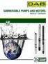 SUBMERSIBLE PUMPS AND MOTORS PRODUCT OVERVIEW