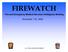 FIREWATCH Fire and Emergency Medical Services Intelligence Briefing