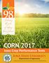 CORN Iowa Crop Performance Tests. Department of Agronomy