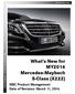 What s New for MY2016 Mercedes-Maybach S-Class (X222) MBC Product Management Date of Revision: March 11, Mercedes-Benz Canada