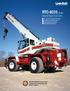 RTC ton. Hydraulic Rough Terrain Crane. The New RTC-8035 Features The Confined Area Lifting Capacities (CALC TM ) System