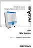 RADIUS Home Single phase solar inverters. APV Solar Inverters.... Installation & operation manual