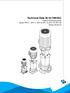 Technical Data 50 Hz DIN/IEC. Vertical centrifugal pumps series: DPV 2, DPV 4, DPV 6, DPV 10, DPV 15, DPV 85 Design Version B