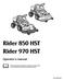 Rider 850 HST Rider 970 HST