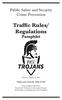 Traffic Rules/ Regulations Pamphlet