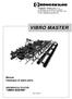 VIBRO MASTER. Manual Catalogue of spare parts SEEDBEDCULTIVATOR. VIBRO MASTER