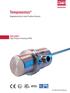 Temposonics ATEX. Magnetostrictive Linear Position Sensors. DATA SHEET High Pressure Housing (HPH) The Measurable Difference