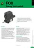 FOX. Rotary limit switch. OptiOns. FeatuRes. CeRtiFiCatiOns