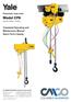 Model CPA. Translated Operating and Maintenance Manual Spare Parts Catalog. Pneumatic chain hoist. Capacity kg kg