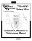 700-40/45. Rotary Meter. Installation, Operation & Maintenance Manual. Sidebar Heading. Cat alog Title. Catalog Subtitle