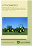 ATTACHMENTS 5010 Series Tractors Standard / High Crop