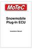 Snowmobile Plug-In ECU. Installation Manual