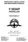 OPERATOR`S, INSTALLATION AND MAINTENANCE MANUAL V 503AP PROPELLER P/N Edition: May 22, Civil Aviation Authority CZ approved