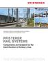 PFISTERER RAIL SYSTEMS. Components and Systems for the Electrification of Railway Lines.
