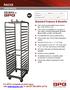 RACKS. Standard Features & Benefits OVEN RACKS. For SPG s complete product menu, visit  or call SPG (4774)