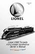 /97. Lionel 238E Torpedo steam locomotive Owner s Manual. featuring. and
