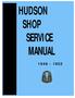 HUDSON SHOP SERVICE MANUAL