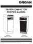 TRASH COMPACTOR SERVICE MANUAL