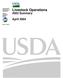 Livestock Operations Summary. April United States Department of Agriculture. National Agricultural Statistics Service.